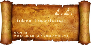 Linkner Leopoldina névjegykártya